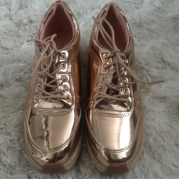 Beautiful snickers/spadrilles metallic rose - Picture 2 of 5